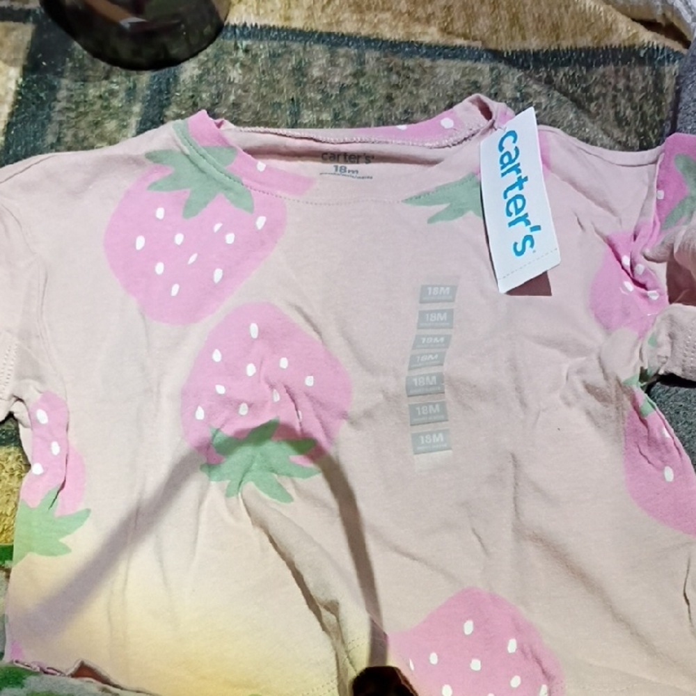 Carter's Light Pink Strawberry Tee